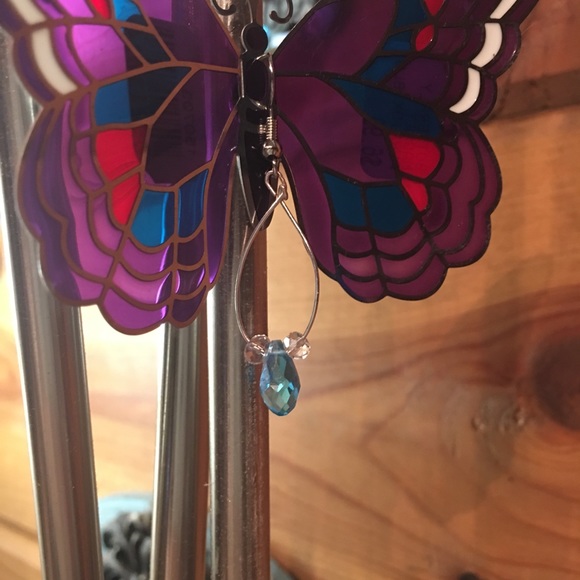 Blue & white Swarovski crystal earrings - Picture 6 of 6